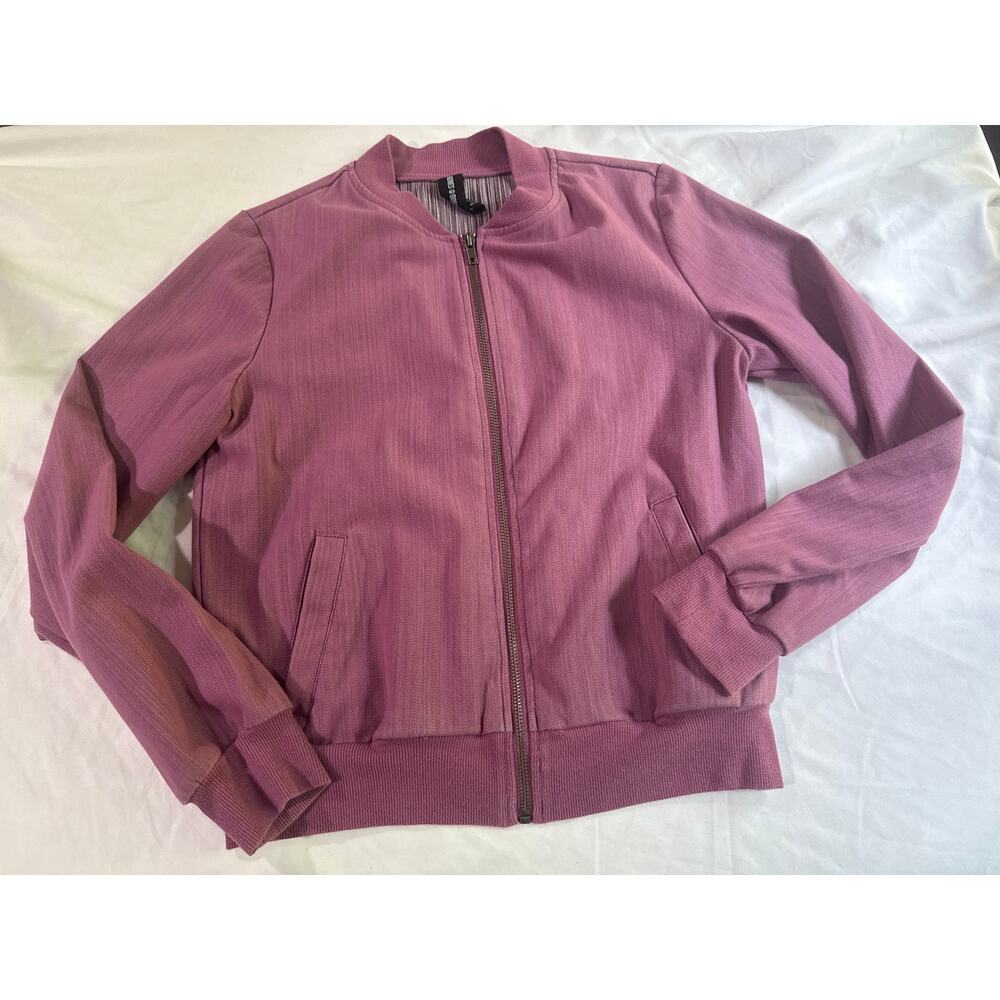Agnes & Dora Womens Small Mauve Lightweight Bomber Jacket Full Zip Casual